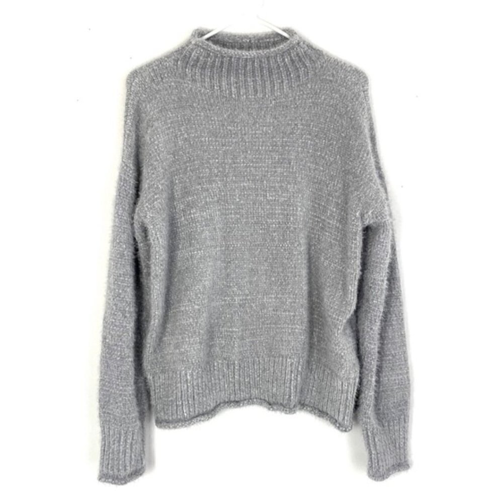 Rachel Zoe Boxy Mock Neck Chenille Sweater XS